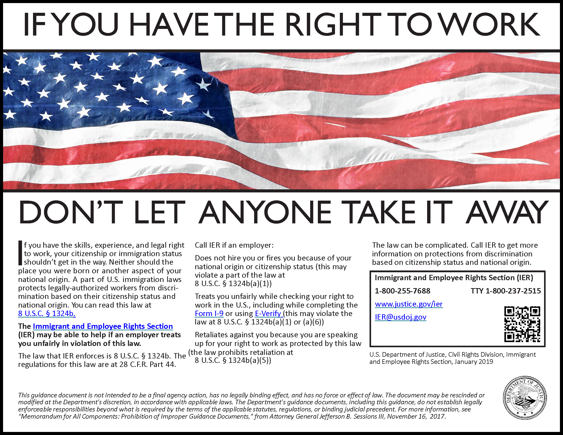 Right-to-Work Poster (PDF) English
